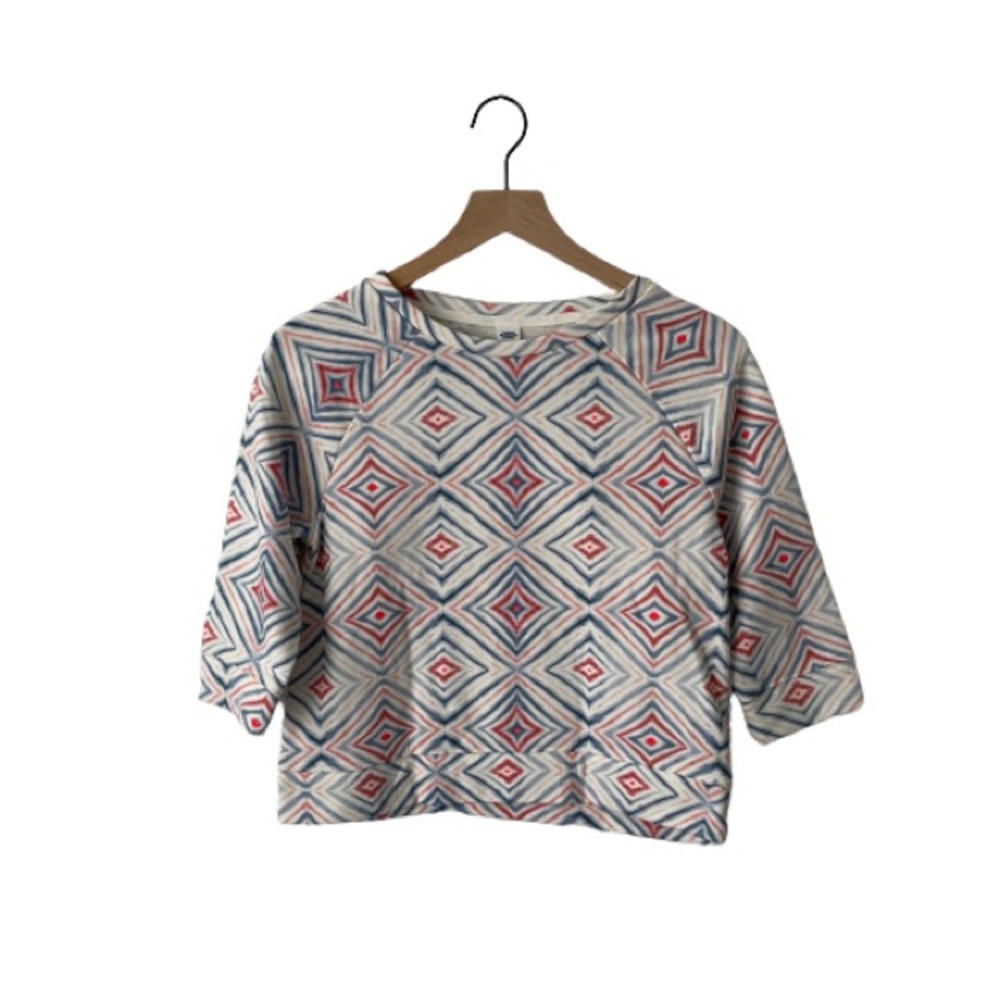 Old Navy Diamond Print Sweatshirt Girls Size Large